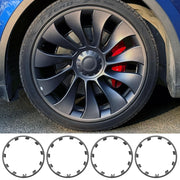 KALOFOR front view of four rim protectors showing Gunpowder finish and neat packaging benefit