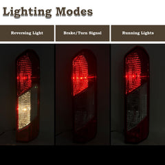 KAMDKI tail light installed on Ford Transit showing correct alignment benefit
