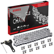 KAMIER front packaging showing 420 chain kit and included tools, easy replacement