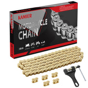 KAMIER gold 420 chain front view showing fit and finish for easier inspection