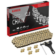 KAMIER front view of 428 chain showing full loop and fit benefit