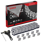 KAMIER front packaging showing complete 428 chain kit and benefits