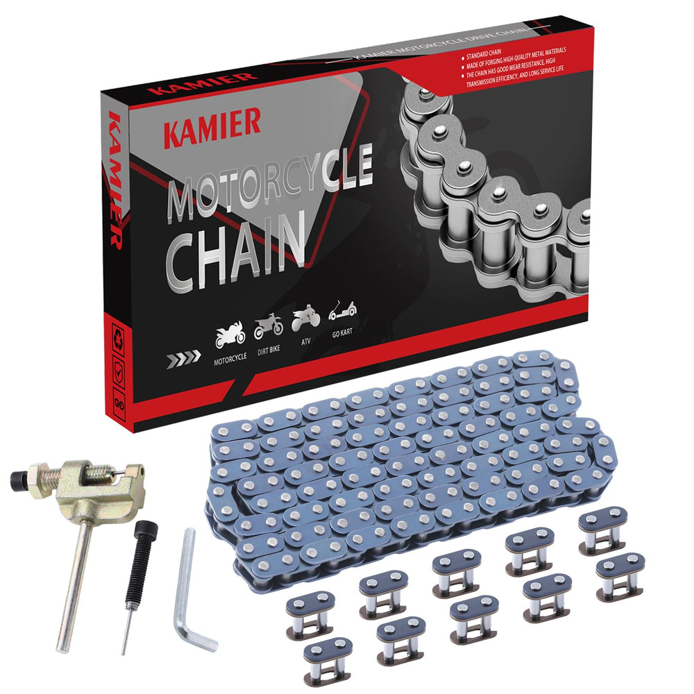 KAMIER front packaging showing the T8F 134-link kit and contents benefit easy identification