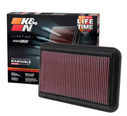 K&N filter front packaging showing model 33-2260 and fitment benefits