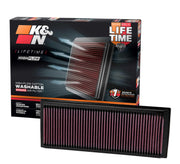 K&N 33-2865 front packaging showing model and benefit of improved airflow