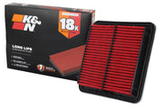K&N front packaging KNA-2304 showing product and benefit of long life