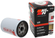 K&N HP-2001 front view showing durable canister and gasket for reliable sealing