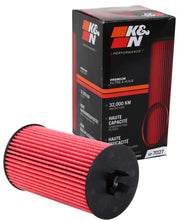 K&N HP-7027 front view showing durable canister and labeling, ensures easy identification