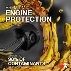 K&N KN-138 welded nut detail enabling faster oil changes and secure grip