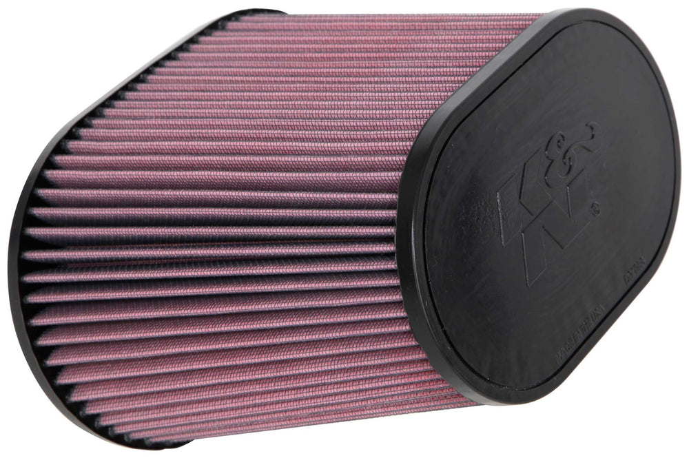 K&N RE-1040 front view showing tapered oval shape and airflow benefits