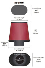 K&N RE-1040 oval profile highlighting compact design and fit versatility