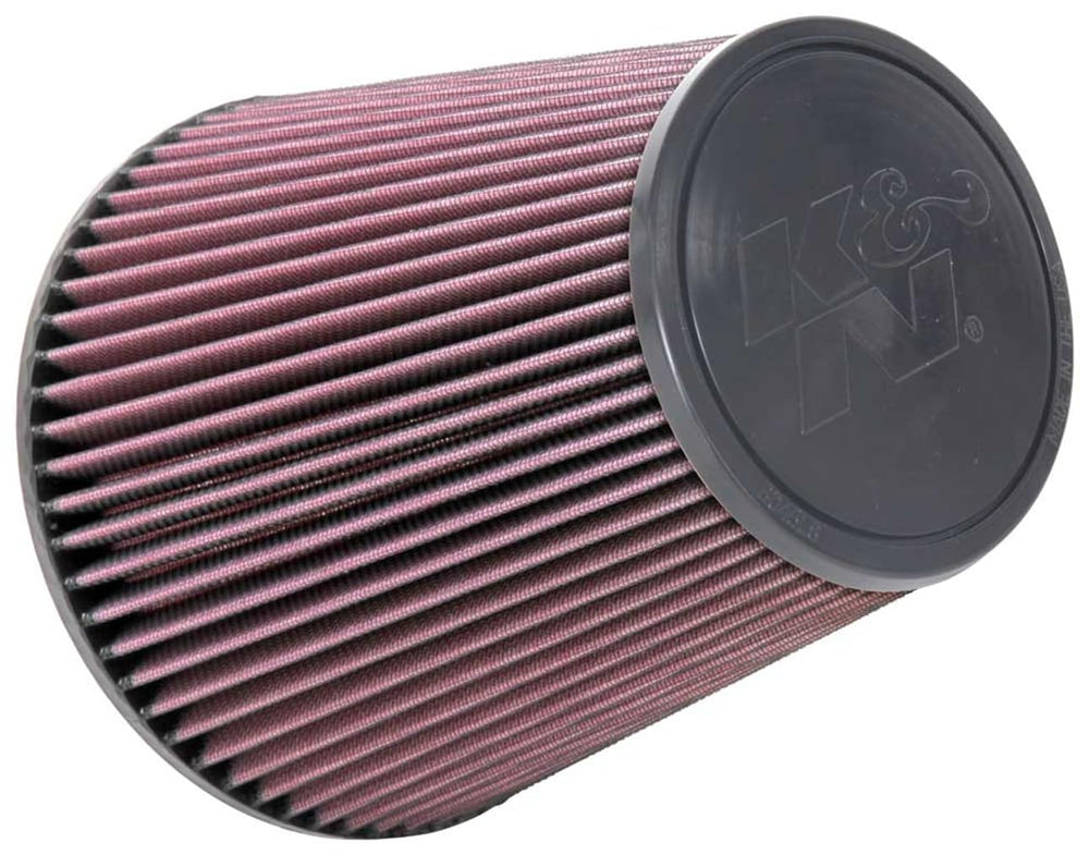 K&N RU-1044 front view showing cone shape and performance benefit