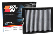 K&N VF1011 front view showing reusable cabin filter and fit benefits
