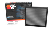 K&N VF2085 front view showing filter frame and pleated media for improved airflow