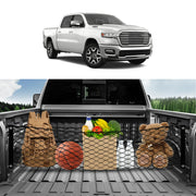 Karltys front view installed on Ram 1500 showing tidy secured cargo