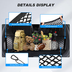 Karltys metal carabiner and plastic hooks showing secure attachment points