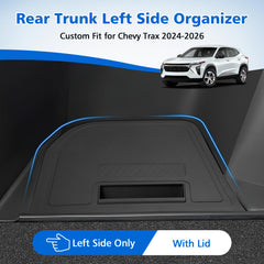 Karltys trunk bin with lid closed hides items and creates tidy cargo