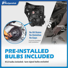 KarSpareHub headlight installed on Ford F-350 demonstrating exact fit