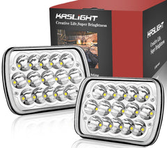KASLIGHT front view showing paired headlights and clear optics for brighter road visibility