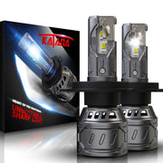 Katana H4 front view showing bulb profile and plug, easy installation benefit