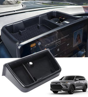 Katorn dashboard tray front view showing neat black finish and secure fit