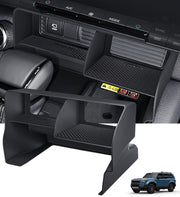 Katorn front view of console insert showing neat organizer and clean fit