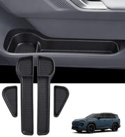 Katorn front door tray installed showing precise fit and added storage benefit