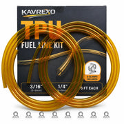 KAVREXO front packaging of TPU fuel line kit showing contents and benefit of full set