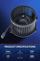 KAX blower motor electrical connector detail for easy vehicle match