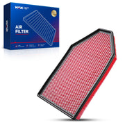KAX front view of CA11257 filter showing boxed packaging and fit benefit