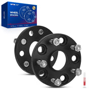 KAX front view wheel spacer assembly showing bolt holes and hub fit benefits
