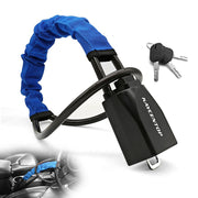 KAYCENTOP front view showing compact blue anti-theft lock and shape benefit