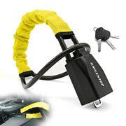 KAYCENTOP front view of yellow lock showing deterrent visibility
