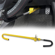 KAYCENTOP front view of bright yellow steering wheel to pedal lock showing deterrent benefit