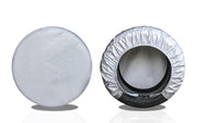 kayme front packaging showing two tire covers and storage bag for easy transport