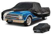 kayme front view of Size T1 truck cover showing full vehicle protection and easy orientation