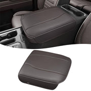 KBH front view of brownstone armrest cover showing sleek fit and protection