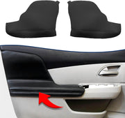 KBH front armrest cover packaging showing pair and black vinyl leather for easy swap