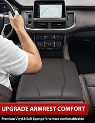 KBH side profile showing precise fit on GMC/Chevy bucket-seat console