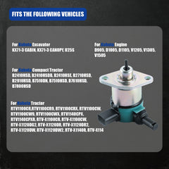KD KISONIED solenoid installed on engine showing correct alignment and dependable shut-off