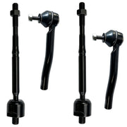 KDSA front tie rods packaged set showing all four pieces and label, reliable replacement