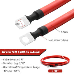 KEDAKEJI cables connected to an inverter demonstrating tidy installation and reliable power transfer