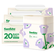 KeenEcho front packaging showing purple 60-pack and recycled label benefit