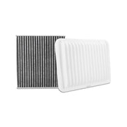 Kefly front packaging of engine and cabin filter kit showing contents and fitment benefit