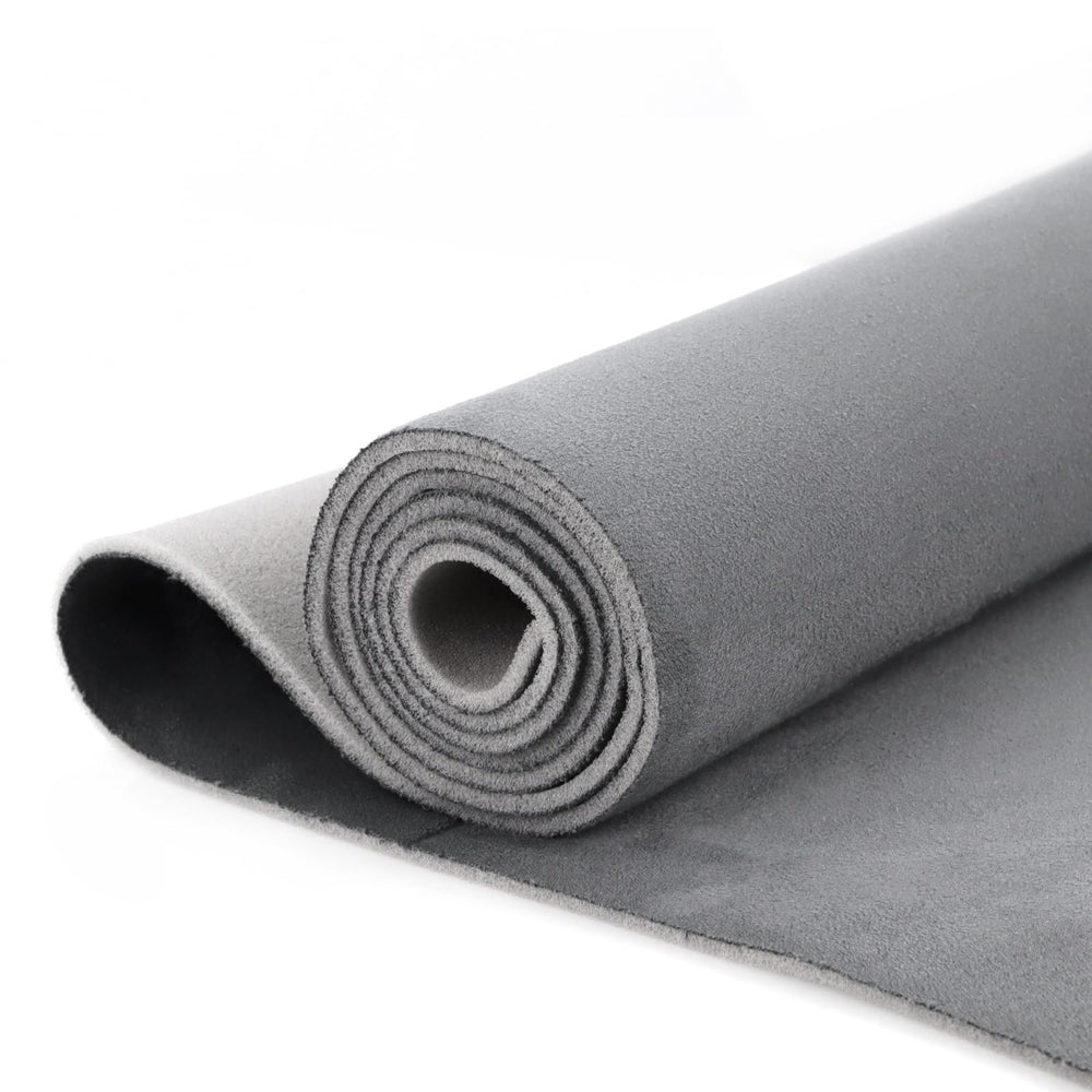 Kefly front view of gray suede headliner panel showing full sheet and edges, ideal for roof replacement