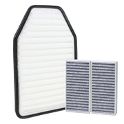 Kefly front packaging showing engine and two cabin filters, clear replacement benefit