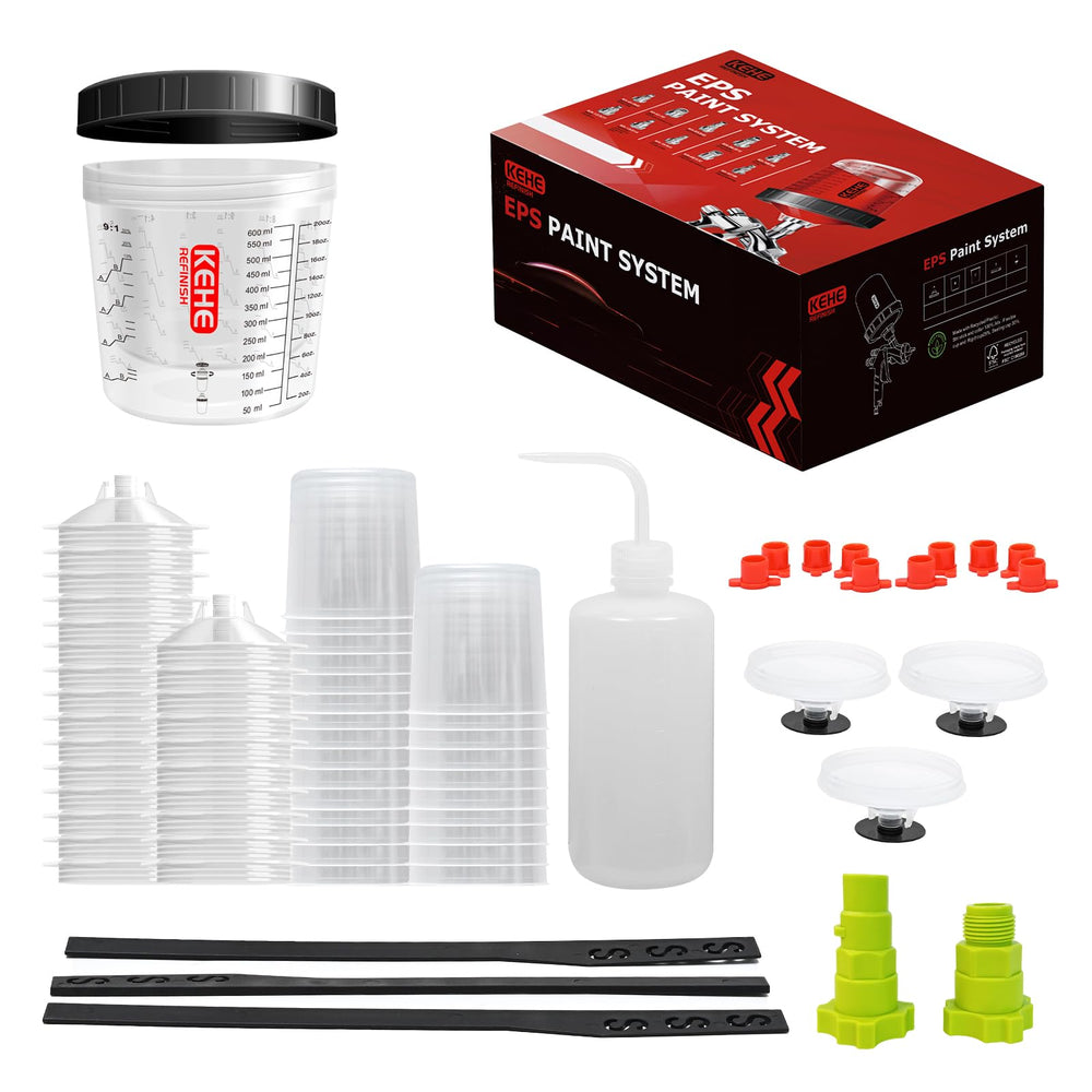 KEHE REFINISH assembled kit showing all included parts and quick setup benefit