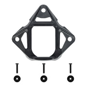 Kelikewo front view of black aluminum shroud showing mounting holes and solid construction for durability