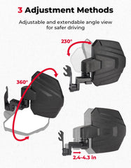 KEMIMOTO break-away hinge detail showing pivot protection on impact