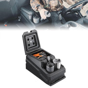 KEMIMOTO front view of center console showing cup holders and armrest for comfort